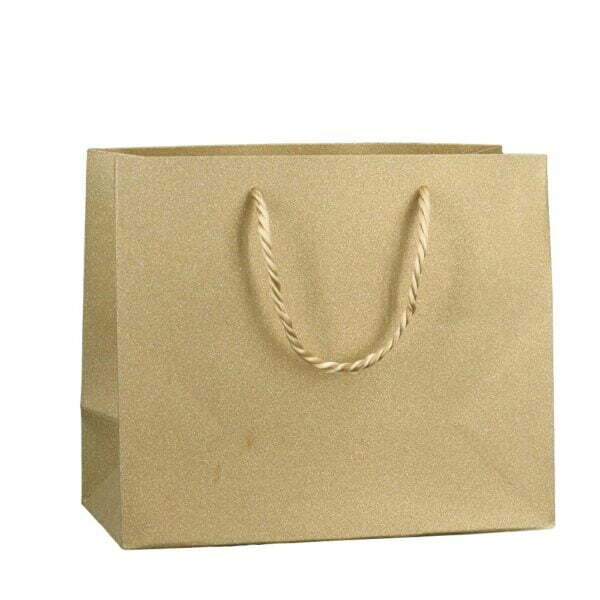Shopper plastificata Glitterata Oro Glamour M26