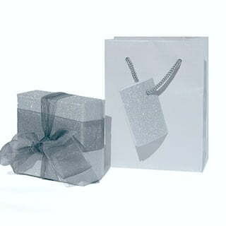 Glam M3 Astuccio con shopper multifunzione Argento Glitter e Bianco