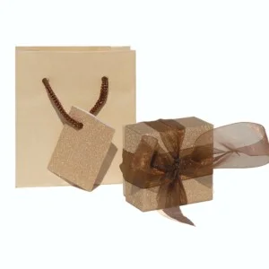 Astuccio con shopper multifunzione Oro Glitter e Avorio Glam M1