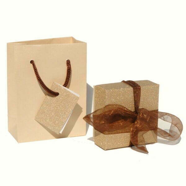 Astuccio con shopper multifunzione Oro Glitter e Avorio Glam M2