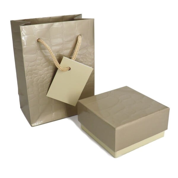 Astuccio con shopper multifunzione Tortora lucido e Beige Itaca M1