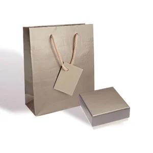 Astuccio con shopper multifunzione Tortora lucido e Beige Itaca M2