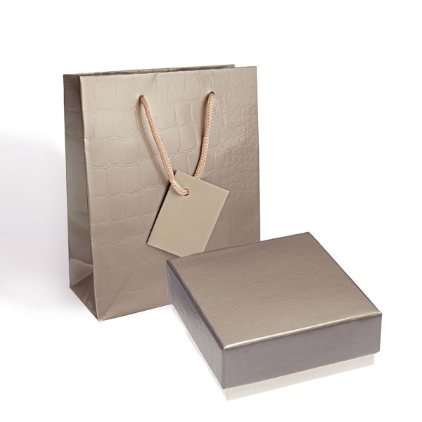 Astuccio con shopper multifunzione Tortora lucido e Beige Itaca M3