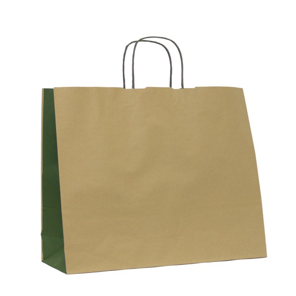 Shopper Kraft Verde scuro Arco Bicolor M28