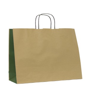 Arco Bicolor M46 Shopper Kraft Verde scuro
