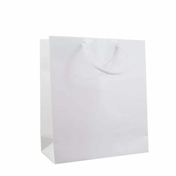 Shopper Plastificata Opaca Bianco Flat soft M18