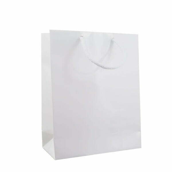 Shopper Plastificata Opaca Bianco Flat soft M24