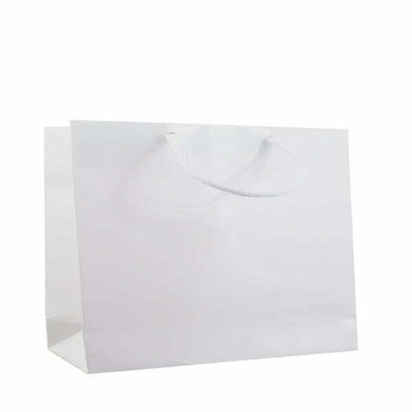 Shopper Plastificata Opaca Bianco Flat soft M35