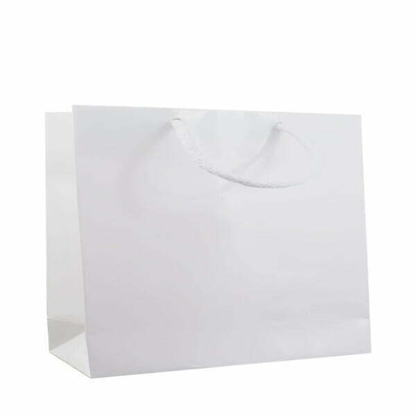 Shopper Plastificata Opaca Bianco Flat soft M42