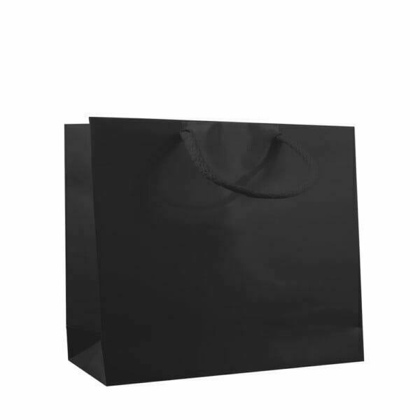 Shopper Plastificata Opaca Nero Flat soft M23