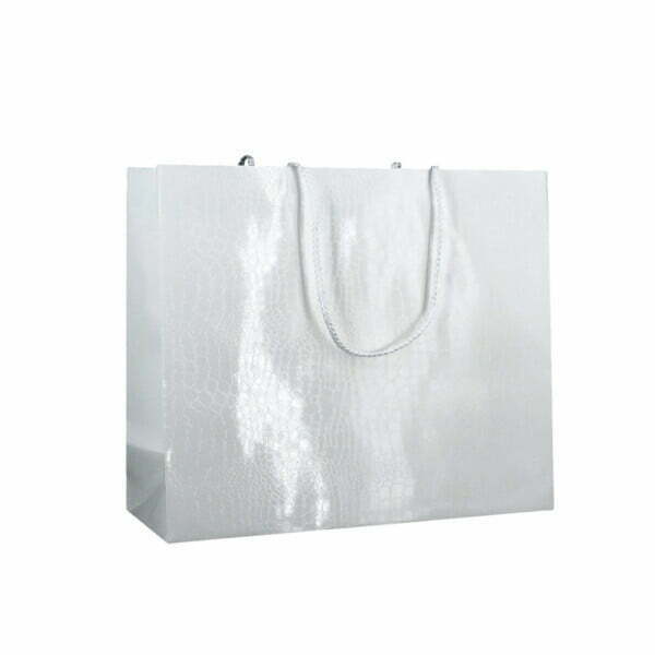 Shopper Plastificata Lucida Bianco Levante M34