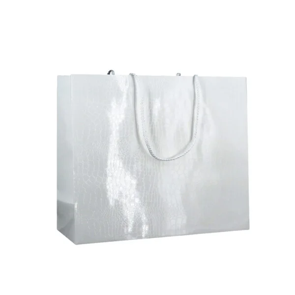 Levante M34 Shopper Plastificata Lucida Bianco