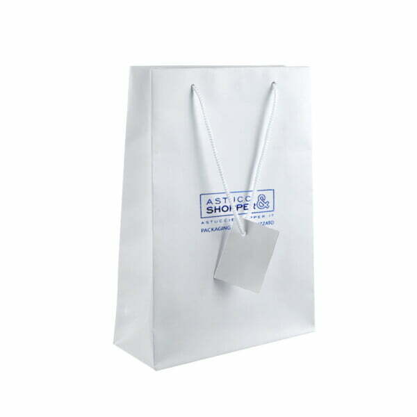 Shopper Plastificata Opaca Bianco MiniBag M18