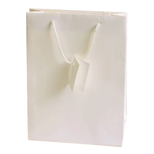 Shopper Plastificata Opaca Bianco MiniShop M17