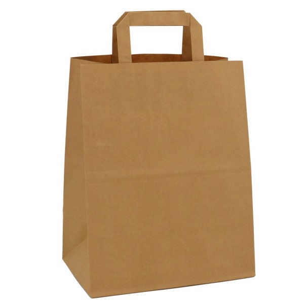 Shopper Kraft Riciclata Bianco Quadra Delivery M26