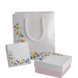 Farfalle M3 Astuccio con shopper multifunzione Rosa