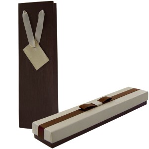 Moravia M4 Astuccio con shopper per bracciale Avorio e Marrone