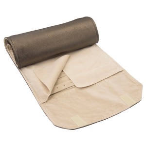 Sartoriale Rotolo in similpelle saffiano Orecchini con 12 strisce Bronzo