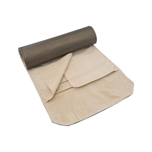 Sartoriale Rotolo in similpelle saffiano Collane con 18 canali Bronzo