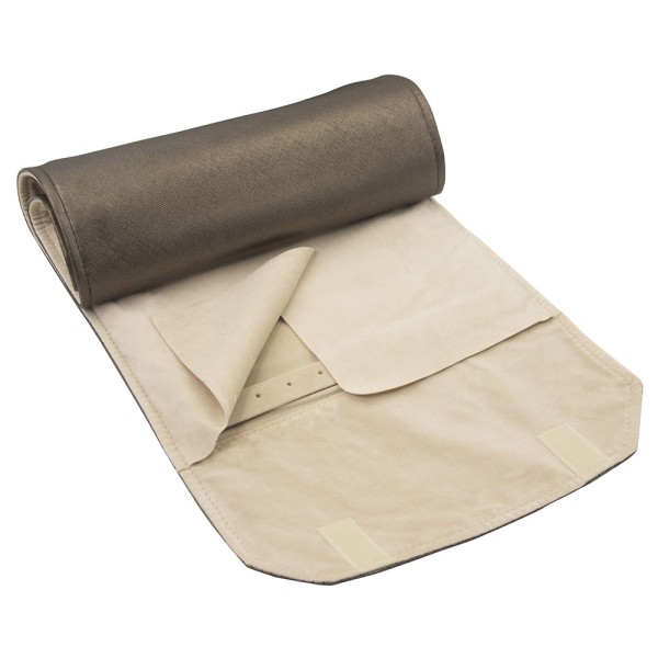 Sartoriale Rotolo in similpelle saffiano Orecchini con 9 strisce staccabili CON VELCRO Bronzo