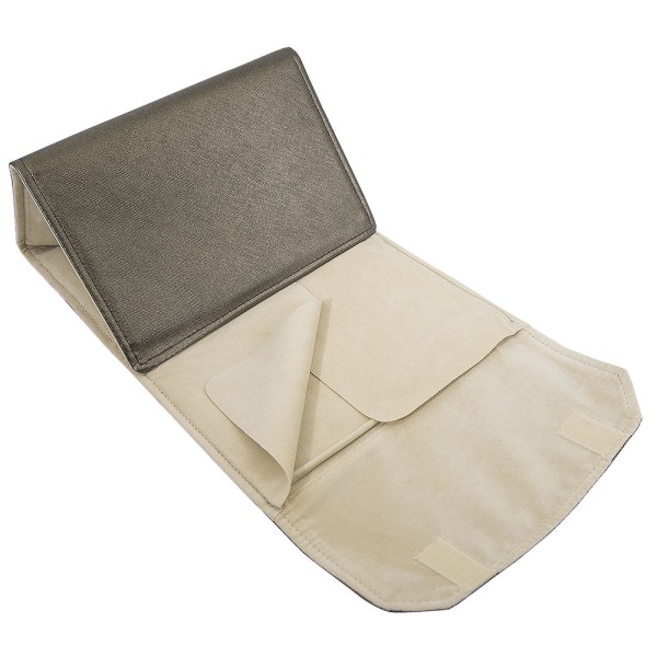 Sartoriale Rotolo in similpelle saffiano Collier rigido per 4 collane fisse Bronzo
