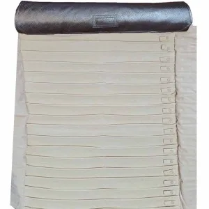 Rotolo in similpelle saffiano Collane EXTRALARGE H48 18 canali e bottoni Bronzo Sartoriale