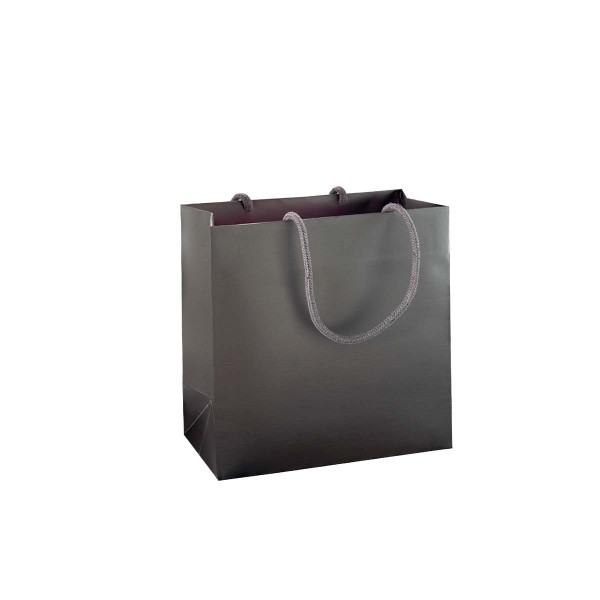 Shopper Plastificata Opaca Grigio Boreale M20