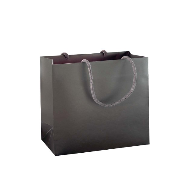 Shopper Plastificata Opaca Grigio Boreale M34