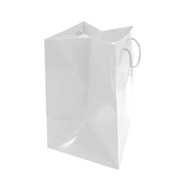 Shopper Plastificata Lucida Bianco Flat Panettone M24