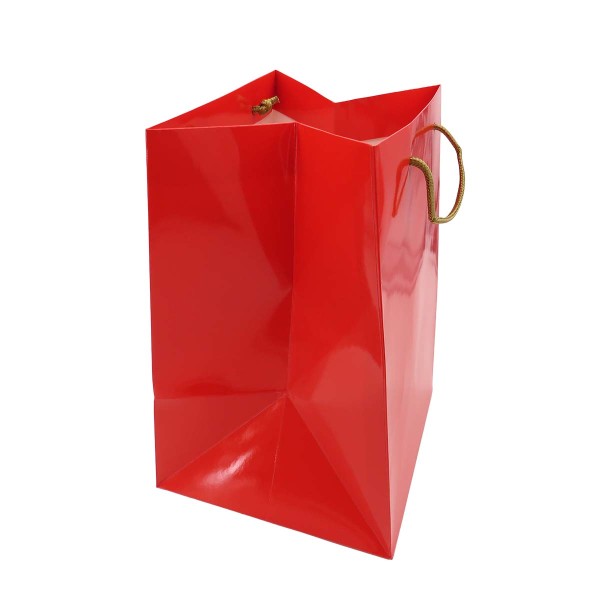 Shopper Plastificata Lucida Rosso Flat Panettone M24