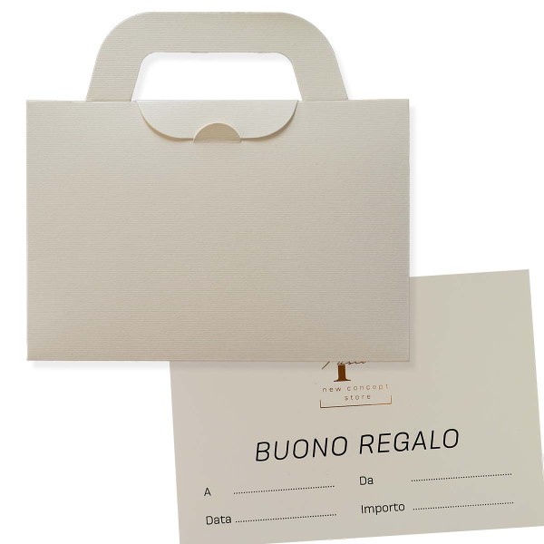 Buoni Regalo personalizzabili con busta a borsetta Avorio