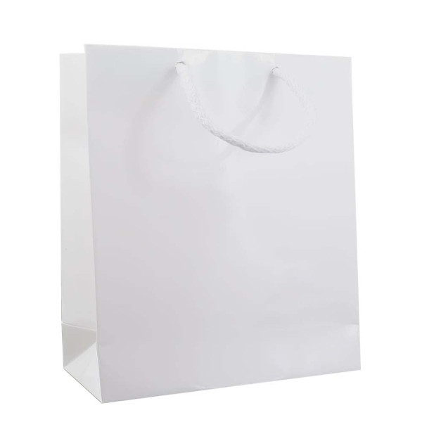 Shopper Plastificata Opaca Bianco Flat soft M26