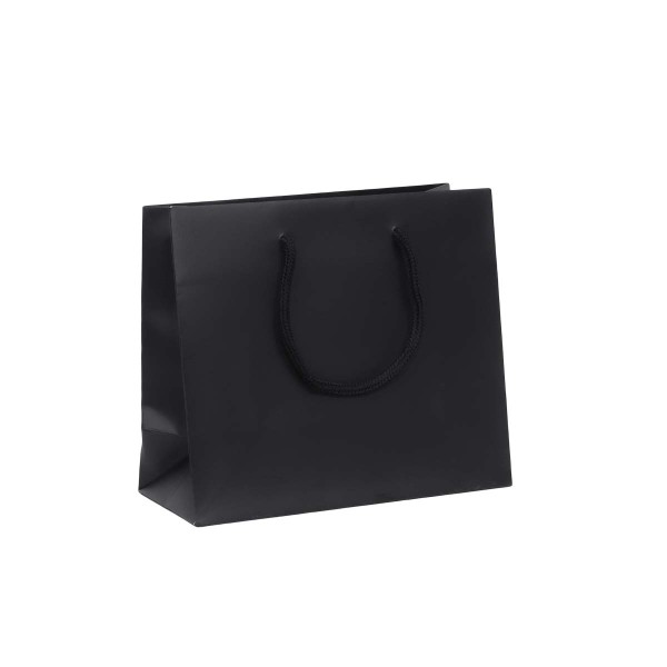 Shopper Plastificata Opaca Nero Flat Soft M23