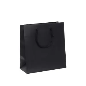 Shopper Plastificata Opaca Nero Flat Soft M26