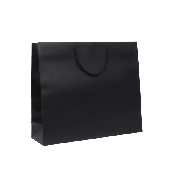 Shopper Plastificata Opaca Nero Flat Soft M42