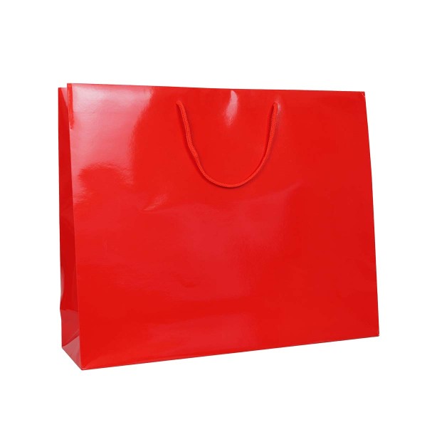 Shopper Plastificata Lucida Rosso Flat Luce M42