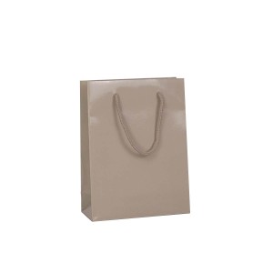 Shopper Plastificata Lucida Tortora Flat Luce M18