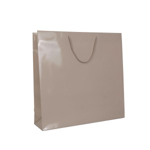 Shopper Plastificata Lucida Tortora Flat Luce M26