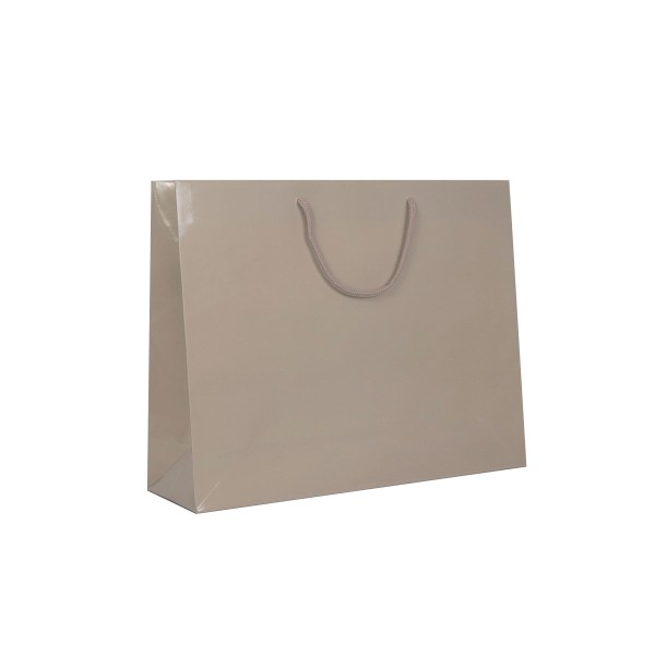 Shopper Plastificata Lucida Tortora Flat Luce M35