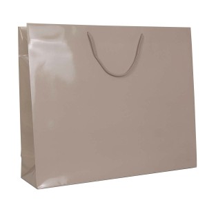 Shopper Plastificata Lucida Tortora Flat Luce M54