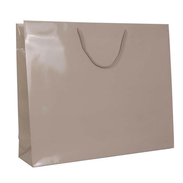Shopper Plastificata Lucida Tortora Flat Luce M54