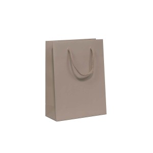 Shopper Plastificata Opaca Tortora Flat Soft M18