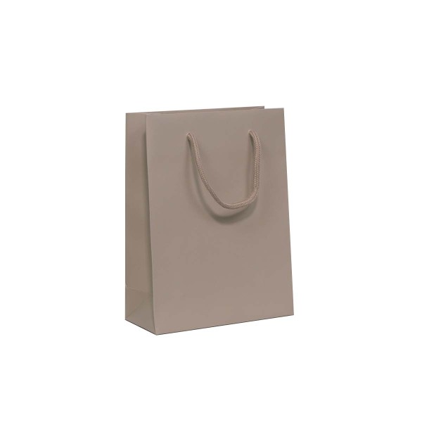 Shopper Plastificata Opaca Tortora Flat Soft M18