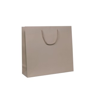 Shopper Plastificata Opaca Tortora Flat Soft M23