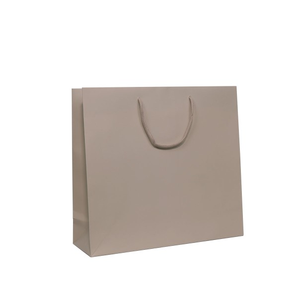 Shopper Plastificata Opaca Tortora Flat Soft M23