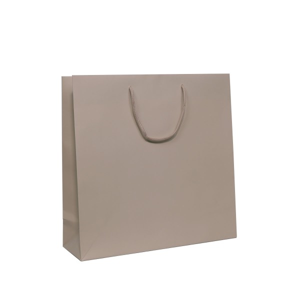 Shopper Plastificata Opaca Tortora Flat Soft M26