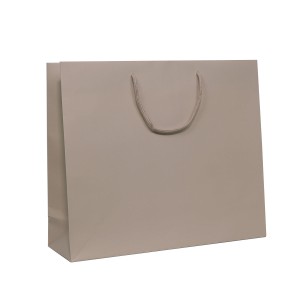 Shopper Plastificata Opaca Tortora Flat Soft M42