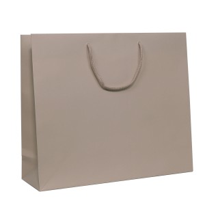 Shopper Plastificata Opaca Tortora Flat Soft M54