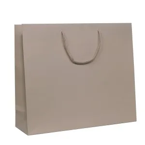Shopper Plastificata Opaca Tortora Flat Soft M54