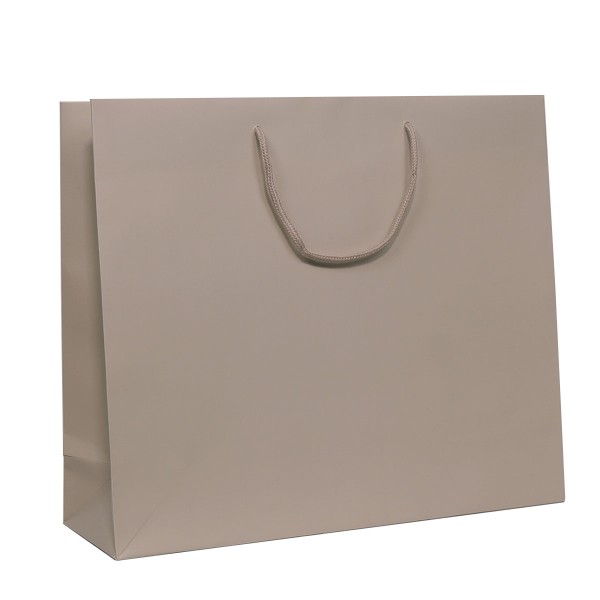 Shopper Plastificata Opaca Tortora Flat Soft M54